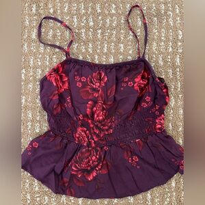Old Navy Purple and Red Floral Camisole